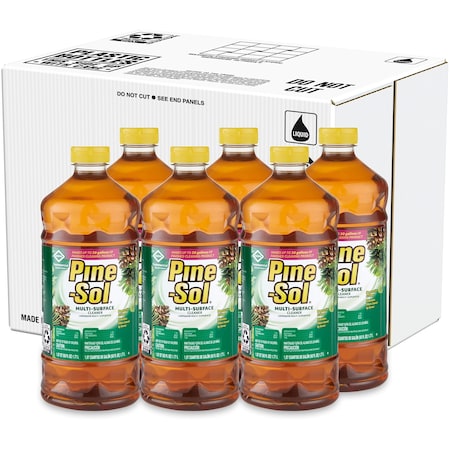 Pine-Sol Cleaner, Pine, Concentrate, Multi-Surface, 60 oz, , Amber, PK 6 CLO41773CT